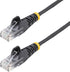 StarTech.com 1.5 m CAT6 Cable - Slim CAT6 Patch Cord - Black - Snagless RJ45 Connectors - Gigabit Ethernet Cable - 28 AWG (N6PAT150CMBKS)...