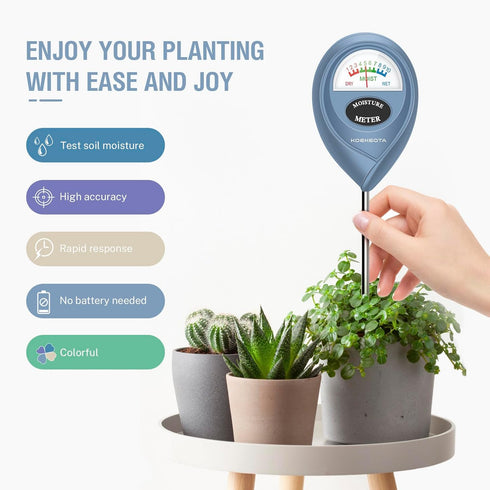 Soil Moisture Meter, Plant Water Monitor, Plant Water Meter for IndoorOutdoor Potted Plants,Soil Hygrometer Sensor for Gardening, Farming, Lawn To...