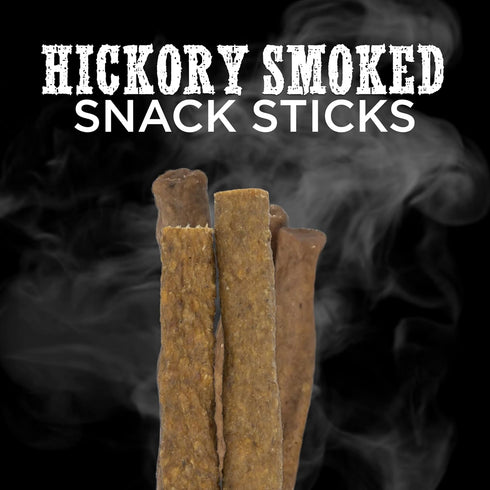 Premium Hickory Smoked Real Beef Dog Treats - Bully Snap Stick, 12 pack - Reward, Puppy & Dog Training Treats - USA Smoked & Packed - No Additives...