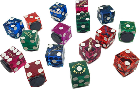 Cyber-Deals Novelty Refrigerator Magnets Featuring Genuine Las Vegas Lake Tahoe Reno Nevada Casino Craps Dice (Multi-Colors)......