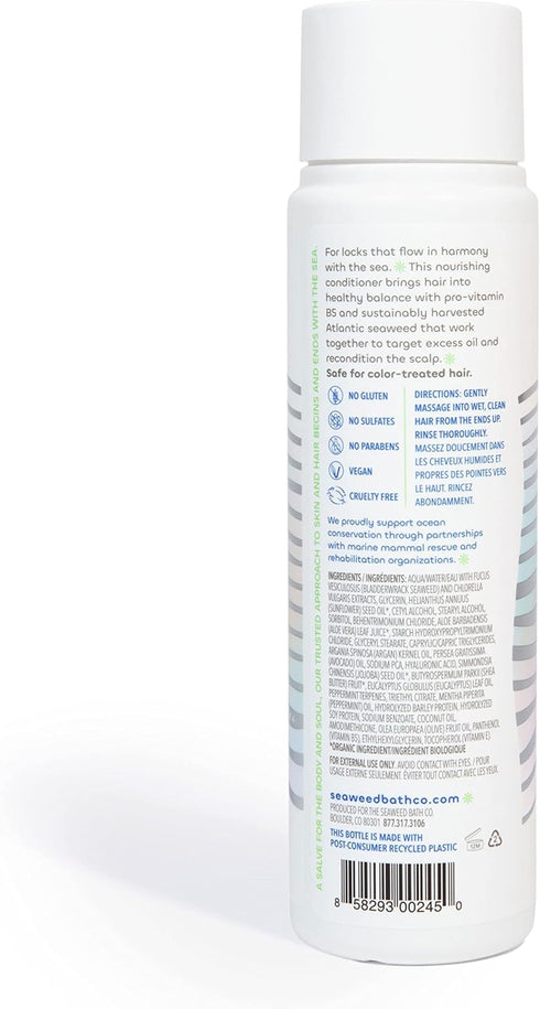 Seaweed Bath Co. Balance Conditioner, Eucalyptus Peppermint Scent, 12 Ounce, Sustainably Harvested Seaweed, Pro Vitamin B5, For Normal to Oily Hai...