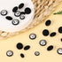 80 Pcs Black Buttons, Satin Tuxedo Buttons, Satin Covered Metal Shank Buttons, Vintage Black Coat Sewing Button, Jacket Buttons Dress Buttons(10mm...
