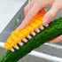 Openfly Flexible Vegetable Brush Fruit and Vegetable Brushes, Vegetable/Fruit Peeler with Brush Bendable Fruit Brush Scrubber for Food Veggies Car...