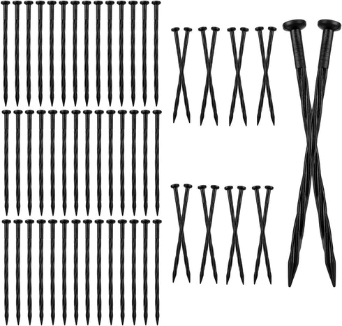 Ryaco Landscape Stakes Black Garden Anchoring Spikes for No Dig Landscape Edging (30)...