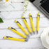 12 Pieces Ballpoint Pen with Stylus Tip, 1.0 mm Black Ink Metal Pen Stylus Pen for Touch Screens, 2 in 1 Stylus Ballpoint Pen (Yellow and Silver)....