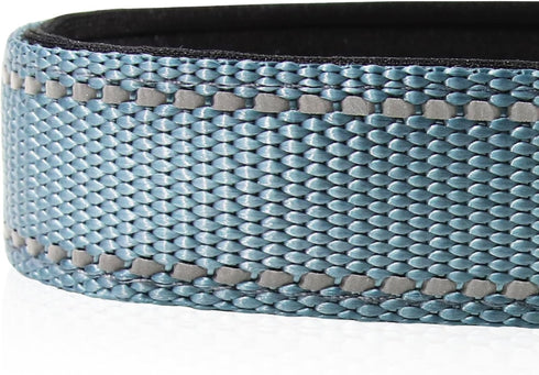 Joytale Reflective Dog Collar,Soft Neoprene Padded Breathable Nylon Pet Collar Adjustable for Large Dogs,Gray,L...
