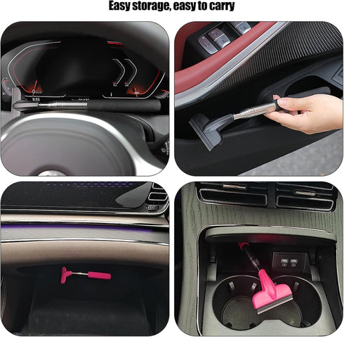 Car Window Mini Squeegee, Portable Tiny Car Side Mirror Squeegee Retractable Car Windshield Wiper to 39.5 in Windshield Squeegee for Car Windows U...