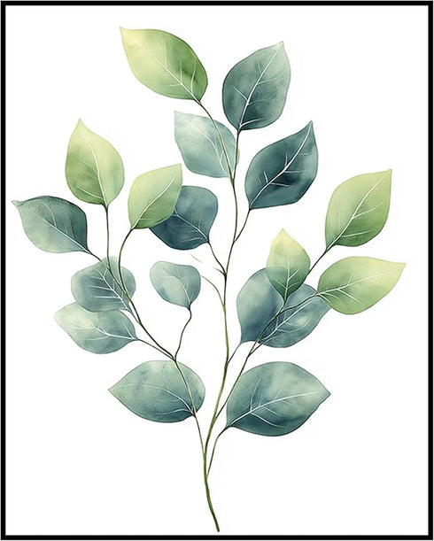 Posterizer 1 pcs-plant leaves-Chic art for plant lovers 8-Floral & Botanical Art-Workplace & Office Art-Living Room Bedroom Decor- unframed wall a...