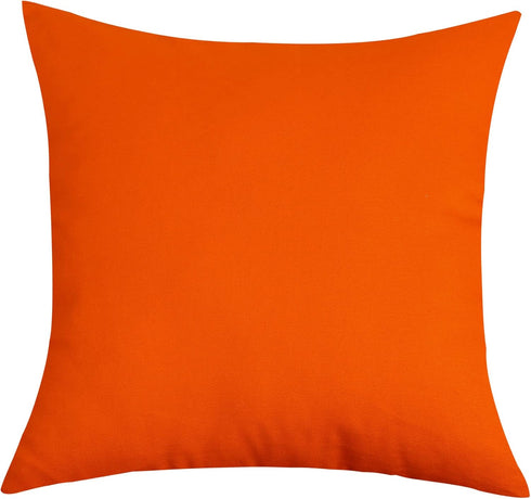 TangDepot Handmade Decorative Solid 100% Cotton Canvas Throw Pillow Covers/Pillow Shams, (26"x26", Orange)...