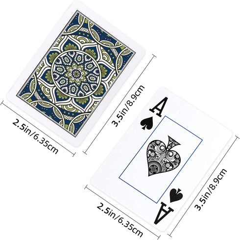 Plastic Waterproof Playing Cards 4 Pack Poker Cards Jumbo Index Large Print Playing Cards for Adults Seniors Bulk Decks of Cards Set Professional ...