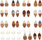 FASHEWELRY Resin Wood Earring Kit with 24Pcs Teardrop Wooden Resin Earring Charms Wood Earring Blanks Earring Findings Open Jump Rings French Earr...