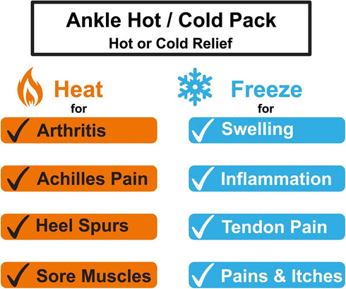 Ankle/Sport Foot Ice Therapy Wrap,Hot Cold Ice Gel Pack with Adjustable Brace for Sprained Ankles, Plantar Fasciitis, Achilles,tendonitis, and Swe...