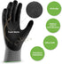 Water Resistant Work Glove,15g Nylon Liner, Nitrile Coating Utility Work Use...