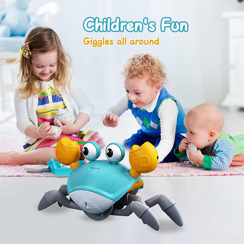 Crawling Crab Baby Toys - Infant Tummy Time Toy Gifts 3 4 5 6 7 8 9 10 11 12 Babies Boy Girl Dancing Walking Moving Learning Crawl 0-6 to 12-18 Mo...