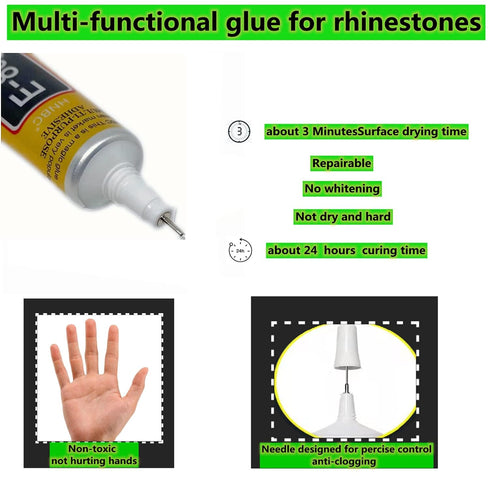E-8000 Adhesive Multi-Function Glues,Super Glue Suitable for Phone Screen Repair,Wooden,Jewelery (110ML?1pack)-with 1 Opening Pry Tool spudger,and...