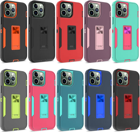 Designed for iPhone 12 Pro Max Case with Stand, Military Grade Drop Protection Work with Magnetic Car Mount, Dustproof Light Waterproof,Hybrid Har...