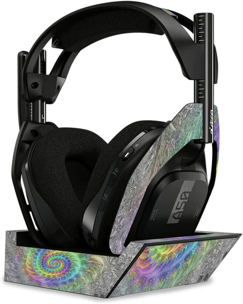 MightySkins Glossy Glitter Skin Compatible with Astro A50 Wireless Headphones + Base Station (Gen 4) - Tripping | Protective, Durable High-Gloss G...
