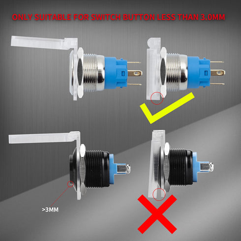 DaierTek 19mm PC Power Push Button Switch Cover Safety Guard Plastic Transparent Cap Protector for 3/4" Mounting Dia. Pushbutton Artists Light Box...