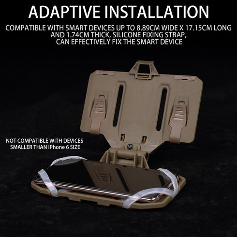 Universal Molle Phone Chest Mount Phone Holder Quick Release Folded Navigation Board for Screen Size 4.7"-6.7" (Tan)...