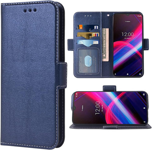 Compatible with T-Mobile Revvl 4 Plus Wallet Case Wrist Strap Lanyard Flip Cover Card Holder Stand Cell Phone Cases for Tmobile Revel 4+ T Mobile ...