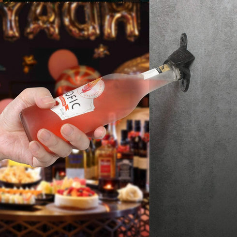 Bottle Opener Wall Mounted,Beer Wall mounte Bottle Opener Outddor and Indoor,Cast iron 1pc...