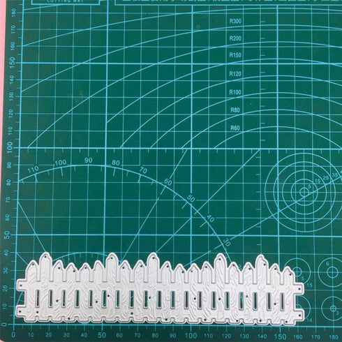 LZBRDY 1.6 by 6.4 Inch Wooden Fence Embossing Metal Cutting Dies for Scrapbooking Card Making Birthday Thanksgiving Christmas Craft Die Cuts Stenc...