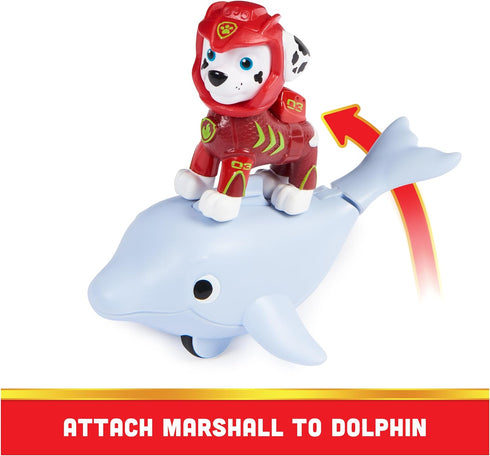 Paw Patrol, Aqua Pups Marshall and Dolphin Action Figures Set, Kids Toys for Ages 3 and up...