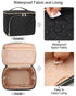 Relavel Makeup Bag, Large Capacity Travel Makeup Bag Organizer, Waterproof Cosmetic Bag with Adjustable Dividers for Women, Make Up Brush Holder M...