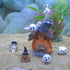 Cartoon Pumpkin House Set, 5 in 1 Resin Aquarium Decoration Simulated Ornament Hiding for Fish Shrimp...
