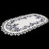 Embroidered Delft Blue Onion Flower Table Runner, Dresser Scarf Doily (14Wx27L)...