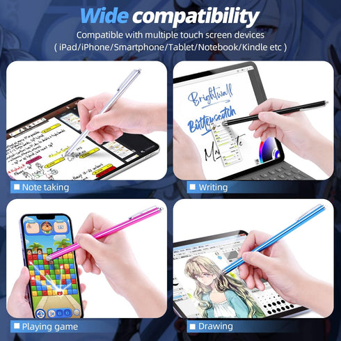 Mesh fiber tips (10 pack) GUUGEI Stylus Pen replacement tips suitable for capacitive touch screen,High sensitivity, soft, no scratch screen Pen ti...
