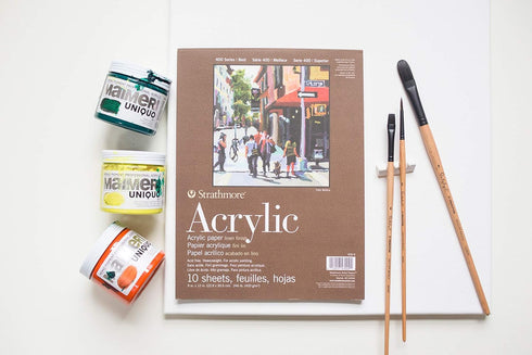 Strathmore Acrylic Paper Pad 9"X12"-10 Sheets -430900...