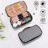 OCHEAL Small Cosmetic Bag,Portable Cute Travel Makeup Bag for Women and girls Makeup Brush Organizer cosmetics Pouch Bags-Black/White Stripes...