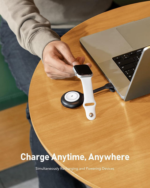 Portable Apple Watch Charger, 1200mAh Magnetic Keychain Wireless Power Bank Watch Charger for iWatch, Portable Magnetic Smart Watch Charger for Ap...