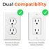4-Pack Self-Closing Outlet Covers Baby Proofing - for Standard Single Screw & Decorator 2-Screw Outlets - Child Proof Sliding Outlet Covers...