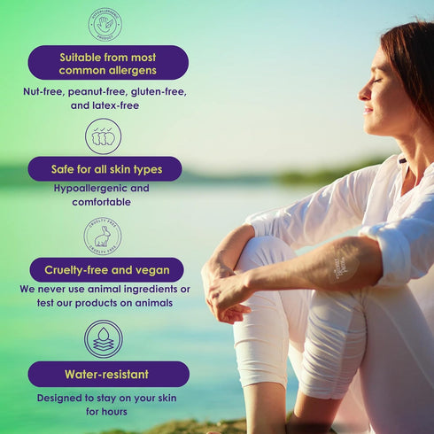 Relief Day Patch - Arnica, White Willow Bark, Saffron & Peppermint for Soreness and discomfort for Women and Men...