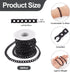 Beadthoven 1 Roll 16.4 Feet Aluminium Curb Chains 12x7x2mm Black Twisted Links Cable Necklace Chain Unwelded with Spool for Jewelry Making...