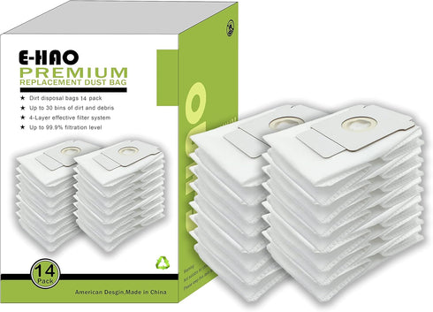 14 Pack Vacuum Bags Compatible for iRobot Roomba - i & s & j Serie, Replacement Dust bag for iRobot Roomba j6+/j7+/j8+/i1+/i2+/i3+/i4+/i5+/i6+/i7+...