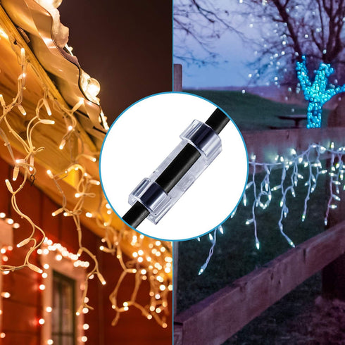 100 Pieces Mini Cable Clips, Christmas Outdoor Light Clips, Christmas Light Hooks, Decoration Adhesive Patio Light Clips Self Adhesive Hooks for C...