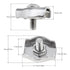 20pcs M3 Single Bolt Wire Rope Clips, PNXKTXO 304 Stainless Steel Simplex Cable Clamps for 2-2.5MM Diameter Wire Cable Saddle Fastener...