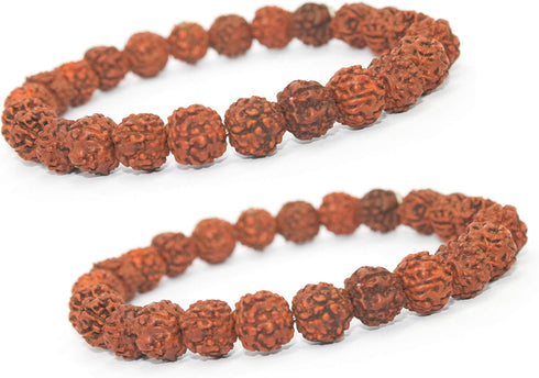 Genuine Himalayan Five Face Rudraksha Seeds Tibetan Wrist Bracelet Meditation Beads Prayer Charm Bracelets...