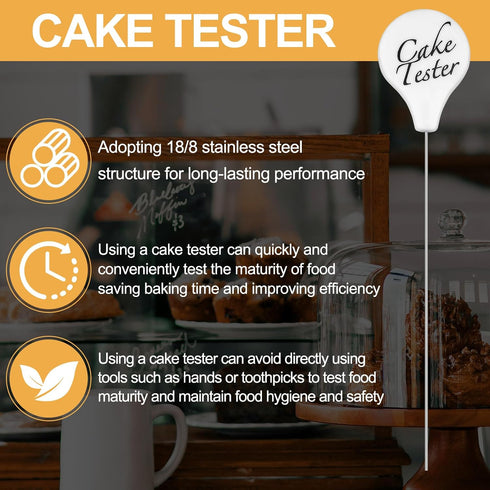 Cake Tester, 2 Packs Cake Tester for Baking Doneness, Stainless Steel Cake Tester Stick, Cake Testers for Baking, Kitchen Auxiliary Baking Tools. ...