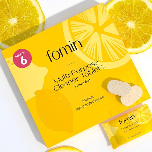FOMIN Multi Surface Cleaner Refill Tablets (6 Pack) - Lemon Zest - All Purpose Cleaner Refill Tablets, All-In-One Tablet Cleaner For Household & K...