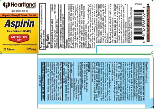 Arthritis Pain Relief - Aspirin 325mg EC - Enteric Coated - NSAID Pain Reliever - Made in USA - 100 Count...