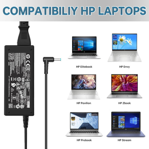 45W Laptop Charger for HP Elitebook 745 G6 G5 840 G3 840 G6 850 G3 Probook 430 G3 440 G3 450 G5 G6 Stream 11 13 741727-001 740015-003 19.5V 2.31A ...