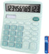 Basic Calculator with Comfortable Large LCD Display, 12 Digits Calculators Desktop, Tilt Screen, Big Button, Desk Calculator with Dual Power (Sola...
