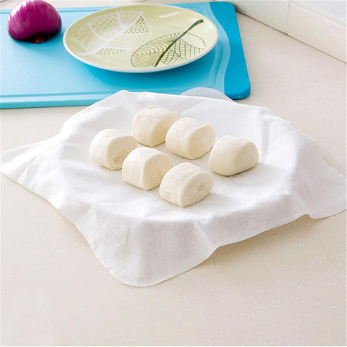 6 Pcs Steamer Mesh Non-Stick Cotton Square Dumplings Mat Reusable Steaming Pad Steamed Buns Baking Pastry Dim Sum Mesh for Steaming Basket, Pots...
