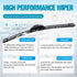 OEM Quality 26''+17'' Premium All-Season Auto Windshield Natural Rubber J-Hook Wiper Blades(Pack of 2)...