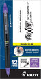 PILOT, FriXion Synergy Clicker Erasable, Refillable, Retractable Gel Ink Pens, Extra Fine Point 0.5 mm, Pack of 12, Purple Ink...