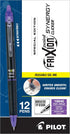 PILOT, FriXion Synergy Clicker Erasable, Refillable, Retractable Gel Ink Pens, Extra Fine Point 0.5 mm, Pack of 12, Purple Ink...